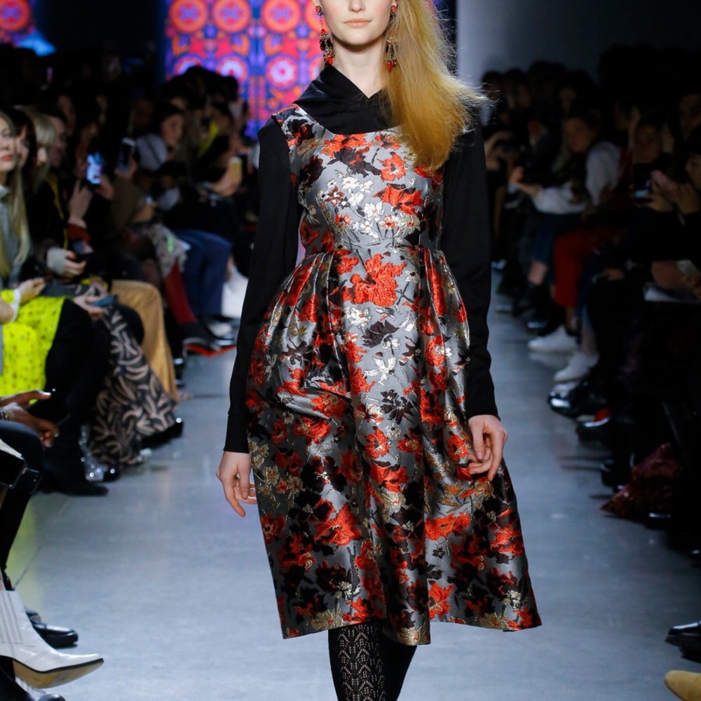 Anna Sui Fall 2018 Brocade Dress / holiday dress